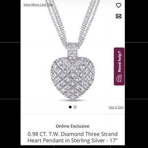New Peoples diamond heart pendant